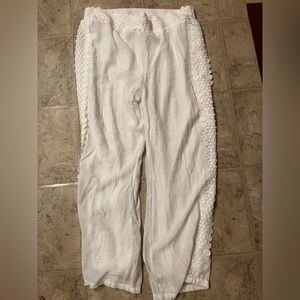 Lined gauzy pants